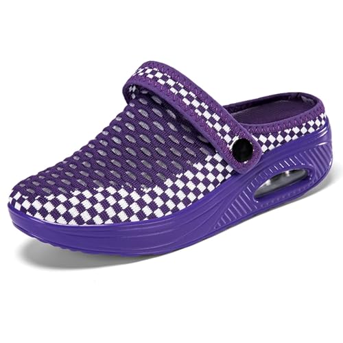 CHDDHX Clogs Pantoletten Damen Sommer Hausschuhe Mesh Atmungsaktiv Pantoffeln Leichte Rutschfest Gartenschuhe Freizeit Strand Sandalen Lila Größe 41 CHDDHX Clogs Pantoletten Damen Sommer Hausschuhe Mesh Atmungsaktiv Pantoffeln Leichte Rutschfest Gartenschuhe Freizeit Strand Sandalen Lila Größe 41 von CHDDHX