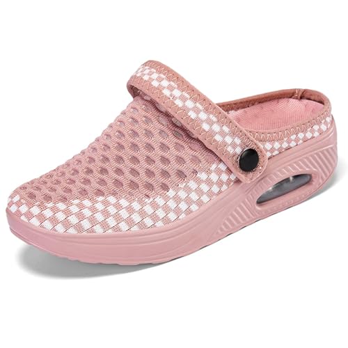 CHDDHX Clogs Pantoletten Damen Sommer Hausschuhe Mesh Atmungsaktiv Pantoffeln Leichte Rutschfest Gartenschuhe Freizeit Strand Sandalen Rosa Größe 38 CHDDHX Clogs Pantoletten Damen Sommer Hausschuhe Mesh Atmungsaktiv Pantoffeln Leichte Rutschfest Gartenschuhe Freizeit Strand Sandalen Rosa Größe 38 von CHDDHX