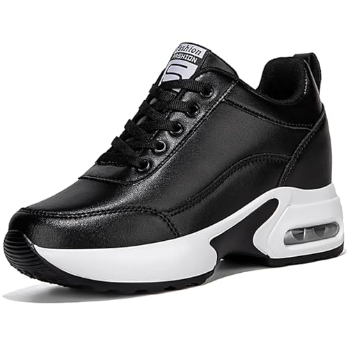 CHDDHX Damen Sneaker Keilabsatz Bequeme Sportschuhe Leichte Turnschuhe Atmungsaktiv Freizeitschuhe Outdoor Walkingschuhe Schwarz Größe 36 CHDDHX Damen Sneaker Keilabsatz Bequeme Sportschuhe Leichte Turnschuhe Atmungsaktiv Freizeitschuhe Outdoor Walkingschuhe Schwarz Größe 36 von CHDDHX