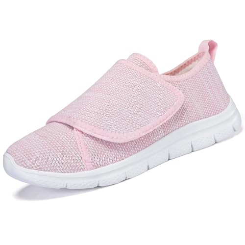 CHDDHX Diabetiker Schuhe Damen Warm Gefüttert Weit Klettverschuß Walkingschuhe Leichte Orthopädische Pantoffeln Rosa Größe 38 CHDDHX Diabetiker Schuhe Damen Warm Gefüttert Weit Klettverschuß Walkingschuhe Leichte Orthopädische Pantoffeln Rosa Größe 38 von CHDDHX