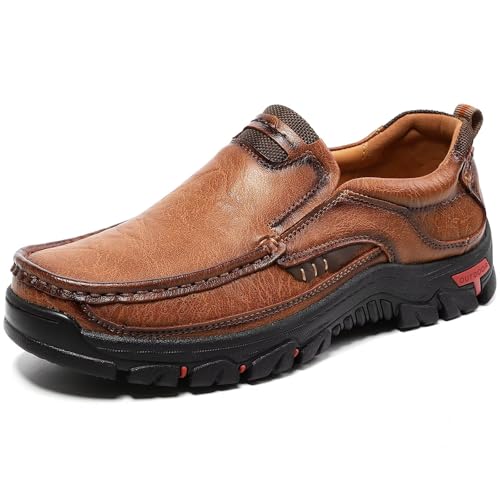 CHDDHX Freizeitschuhe Herren Business Lederschuhe Loafers Leichtgewicht Sneakers Männer Atmungsaktive Walkingschuhe Hellbraun Größe 40 CHDDHX Freizeitschuhe Herren Business Lederschuhe Loafers Leichtgewicht Sneakers Männer Atmungsaktive Walkingschuhe Hellbraun Größe 40 von CHDDHX