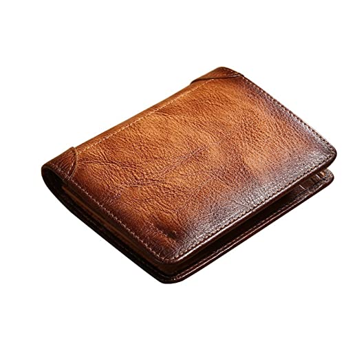CHDWEY Herren Geldbörse ECHT Leder Herren Geldbörse Kleine Mini Kartenhalter Herren Geldbörse Tasche Retro Handtasche Hohe Qualität von CHDWEY