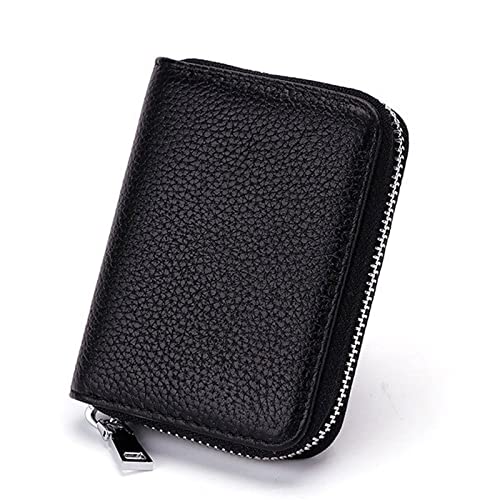 CHDWEY Herren Geldbörse Halter Visitenkarte Echtem Leder Kartenhalter Damen Zipper Tasche Case Zipper Coin Handtasche von CHDWEY