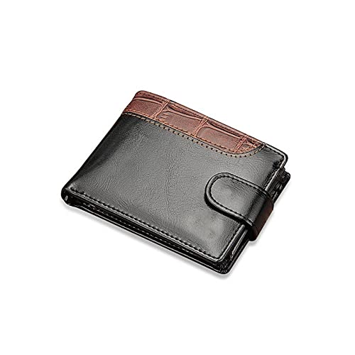 CHDWEY Herren Geldbörse Herren Geldbörsen Patchwork Leder Kurz Mann Geldbeutel Mit Münze Pocket Karte Halter Trifold Geldbörse Herren Kupplung Geld Tasche von CHDWEY