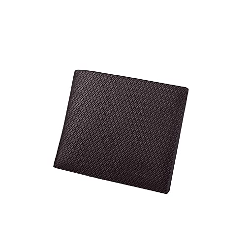 CHDWEY Herren Geldbörse Kurzgeldbörse Männliches Geschäft geprägte Persönlichkeit Zwei Komponenten horizontale und vertikale Qualität der Geldbörse PUNIK Leder Wallet Kartenpaket (Dark Brown-01) von CHDWEY
