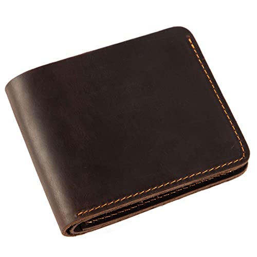 CHDWEY Herren Geldbörse Minimalist 100% Genuine Leather Wallet Men Vertical Horizontal Wallet Leather for Men von CHDWEY