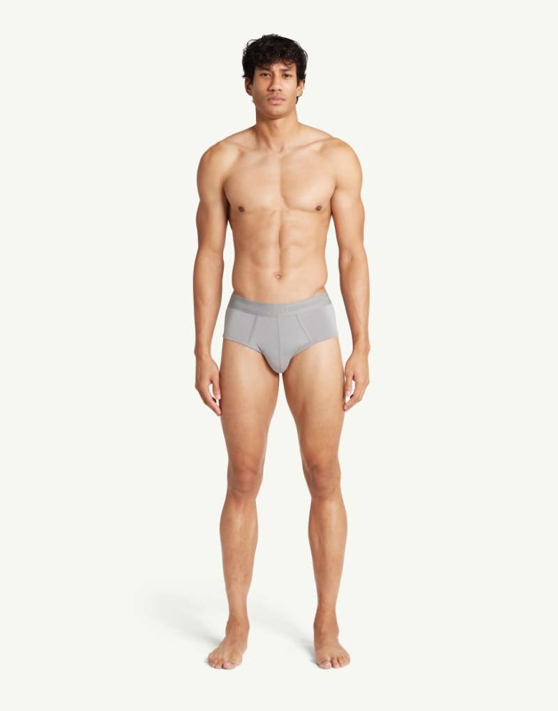 Che Studios - 3er-Pack eng geschnittene Boxershorts mit farblich abgestimmtem Bund in Steingrau von CHÉ