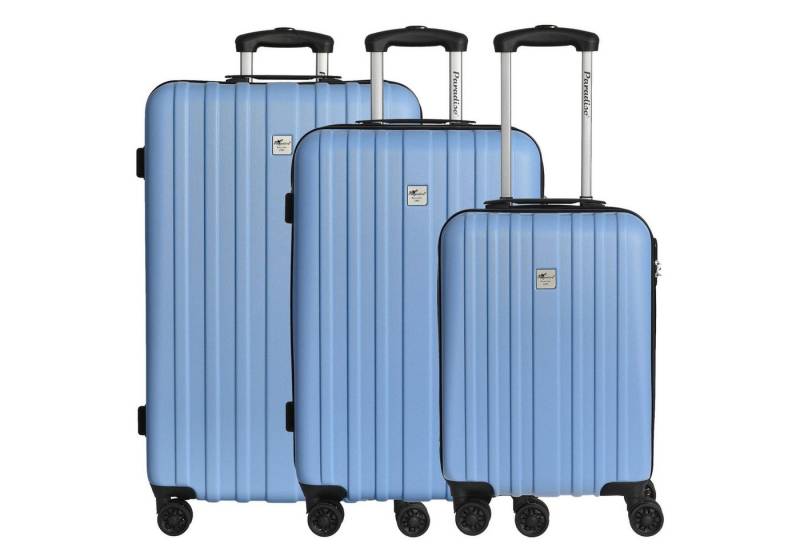 CHECK.IN® Koffer Aurora - Trolley-Set 3tlg. (himmelblau), 4 Rollen Rollen von CHECK.IN®