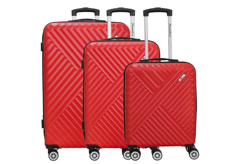 CHECK.IN® Kofferset Kingston - 4-Rollen-Trolley Set 3tlg. (rot), 4 Rollen Rollen von CHECK.IN®