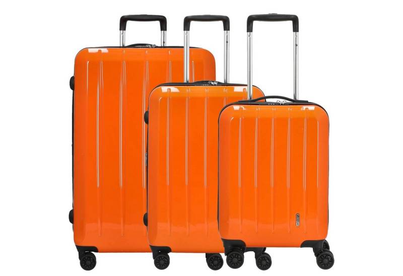 CHECK.IN® Kofferset London 2.0 Trolley-Set 3tlg. (orange), 4 Rollen Rollen von CHECK.IN®