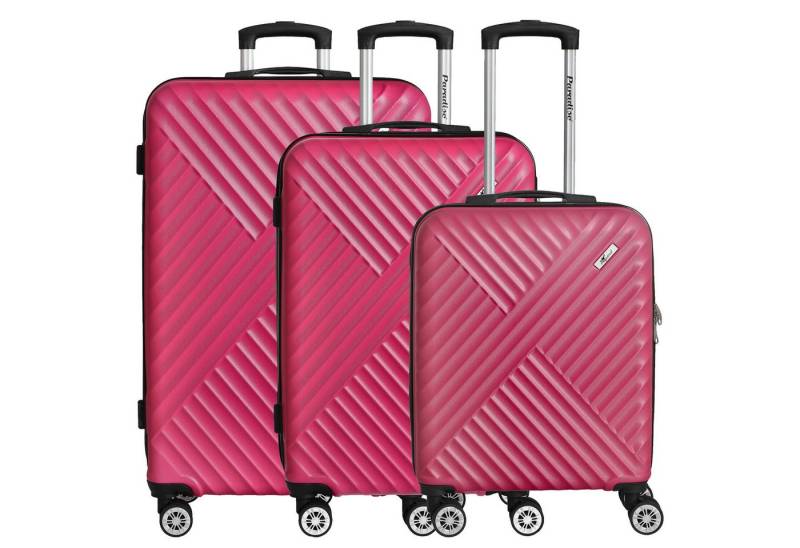 CHECK.IN® Trolley Kingston - 4-Rollen-Trolley Set 3tlg. (lila), 4 Rollen von CHECK.IN®