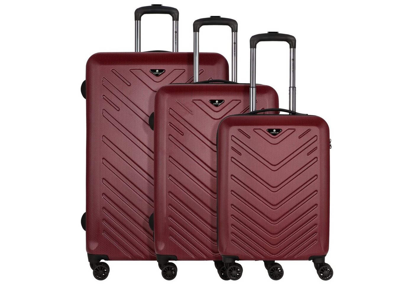 CHECK.IN® Trolleyset Mailand, 4 Rollen, (3-teilig, 3 tlg), ABS von CHECK.IN®