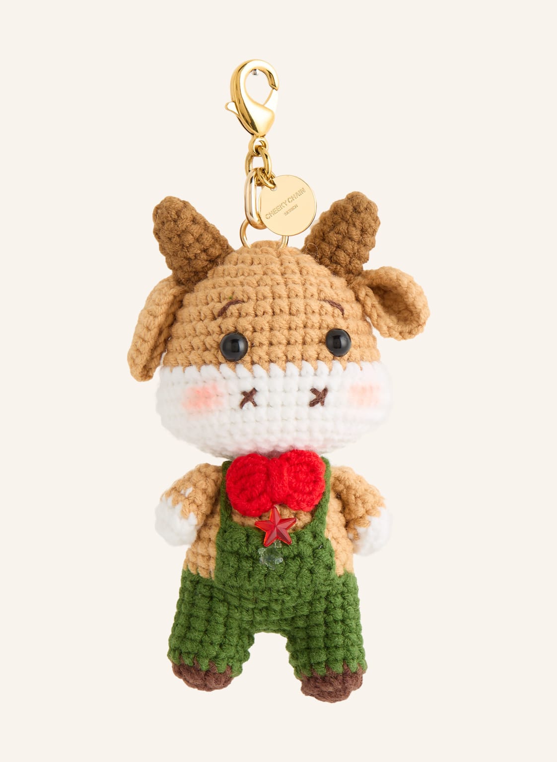 Cheeky Chain Munich Taschenanhänger Mr Bull braun von CHEEKY CHAIN MUNICH