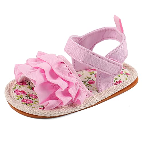 Cheerful Mario Baby Mädchen Sandalen Lauflernschuhe für Baby Mädchen im Sommer Rosa 2 3-6 Monate von Cheerful Mario