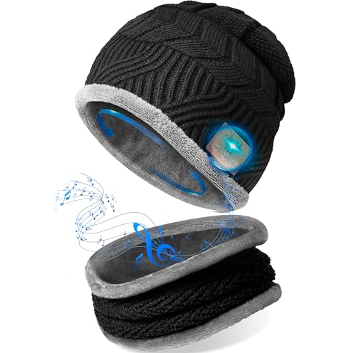 Ausgefallene Geschenke für Männer Bluetooth Mütze - Frauen Männer Sinnvolle Geschenke Weihnachten, Läufer Radfahrer Angler Technik Herren Geschenkideen Weinachtsgeschenke Mütze mit Bluetooth Kopfhörer von CHEERFUN