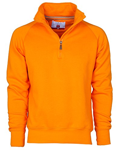 CHEMAGLIETTE! Miami + Sweatshirt aus Baumwolle mit halbem Reißverschluss in Payper, Orange, M von CHEMAGLIETTE!