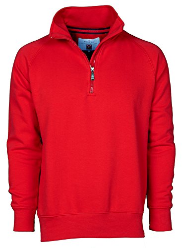 CHEMAGLIETTE! Miami + Sweatshirt aus Baumwolle mit halbem Reißverschluss in Payper, rot, XXXL von CHEMAGLIETTE!