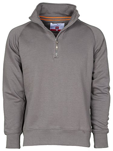 CHEMAGLIETTE! Miami + Sweatshirt aus Baumwolle mit halbem Reißverschluss in Payper, Smoke, L von CHEMAGLIETTE!