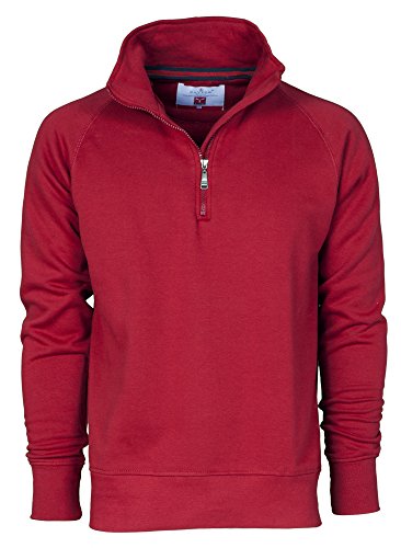 CHEMAGLIETTE! Arbeits-Sweatshirt aus Baumwolle mit halbem Reißverschluss in Payper Miami +, bordeaux, XXXL von CHEMAGLIETTE!