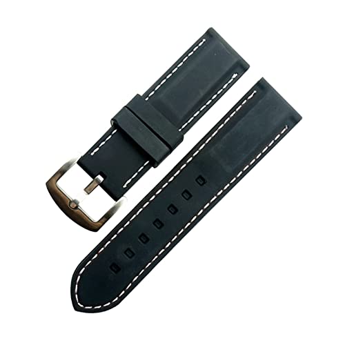 CHENGG 20-26 mm weiche Silikon-Uhr-Gurtgürtel wasserdichtes atmungsaktives Armband Fit für Sommer im Freien Sport schweißsichere Uhren-Accessoire-Uhrengurt (Farbe: Rot, Größe: 26 mm) von CHENGG