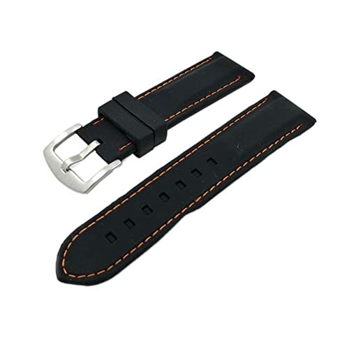 CHENGG Generic Watchband Silicon Gummi -Uhr -Gurtbänder wasserdicht 20mm 22 mm 24 mm 26mm Uhrengürtelgurt (Farbe: Blau, Größe: 24mm) von CHENGG