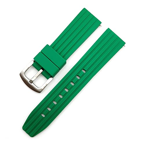 CHENGG Generisches Watchband 20mm 22 mm 24 mm Schnellfreisetzungsgummi -Gurtbänder wasserdichte Watchband -Gürtelzubehör (Farbe: Rot, Größe: 22 mm) von CHENGG