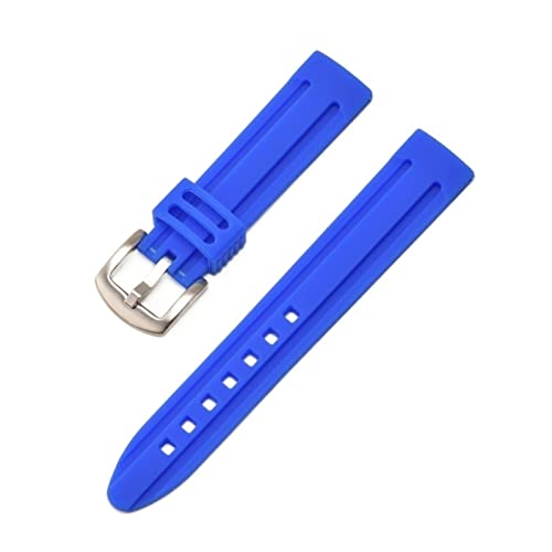CHENGG Gummi -Uhr -Gurtgürtel Schwarz weiß rosa Diving Sport Uhrengurt Armbänder für Männer 18mm 20 mm 22 mm 24 mm Uhrengurt (Farbe: braun, Größe: 22 mm) von CHENGG