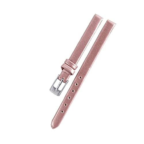 CHENGG Leder Uhrenbänder 8 mm für Frauen Uhren Uhr Accessoires dünne Uhrengurtband mit Stiftschnalle Uhrengurt (Farbe: Weiß, Größe: 8 mm) von CHENGG