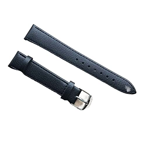 CHENGG Leder Uhrengurt 14mm 16 mm 18 mm 20 mm 22 mm weiß braun schwarzes weiches Leder -Uhr -Uhr -Accessoires mit Stift Schnalle Uhrengurt (Farbe: Rot, Größe: 22 mm) von CHENGG