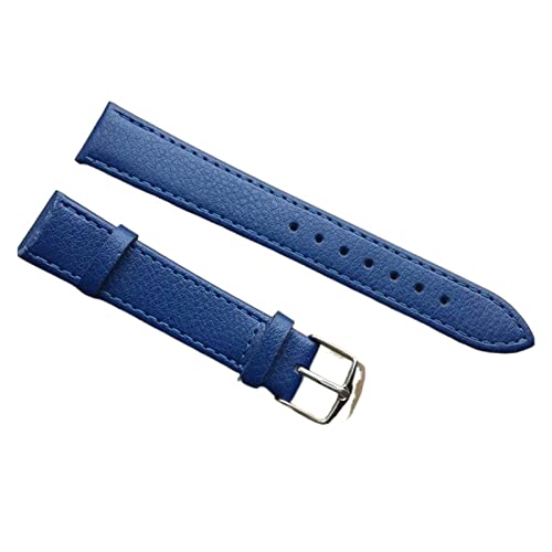 CHENGG Leder Uhrengurt 14mm 16 mm 18 mm 20 mm 22 mm weiß braun schwarzes weiches Leder -Uhr -Uhr -Accessoires mit Stift Schnalle Uhrengurt (Farbe: Rot, Größe: 22 mm) von CHENGG