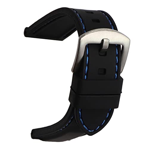 CHENGG WatchBand Silicon Gummi -Uhr -Gurtbänder wasserdicht 20mm 22 mm 24 mm 26mm Uhrengürtelgurt (Farbe: Orange Gold, Größe: 22 mm) von CHENGG