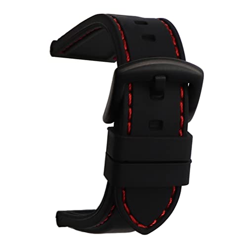 CHENGG WatchBand Silicon Gummi -Uhr -Gurtbänder wasserdicht 20mm 22 mm 24 mm 26mm Uhrengürtelgurt (Farbe: Orange Gold, Größe: 22 mm) von CHENGG