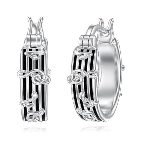 CHENGHONG Musik Note Ohrringe Creolen 925er Sterling Silber Musical Note Ohrringe Musik Note Schmuck Geschenke für Frauen Damen… CHENGHONG Musik Note Ohrringe Creolen 925er Sterling Silber Musical Note Ohrringe Musik Note Schmuck Geschenke für Frauen Damen… von CHENGHONG
