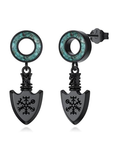 CHENGHONG Schwarz Wikinger Ohrringe Silber 925 Türkis Tropfen Hängend Schwarz Wikinger Ohrstecker Schmuck Wikinger Geschenke für Frauen Männer… CHENGHONG Schwarz Wikinger Ohrringe Silber 925 Türkis Tropfen Hängend Schwarz Wikinger Ohrstecker Schmuck Wikinger Geschenke für Frauen Männer… von CHENGHONG