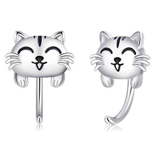 Katzen Ohrringe 925 Sterling Silber Katze Halb Creolen Mädchen Huggie Katze Ohrringe Klein Katze Schmuck Geschenke für Kinder Damen Frauen…… Katzen Ohrringe 925 Sterling Silber Katze Halb Creolen Mädchen Huggie Katze Ohrringe Klein Katze Schmuck Geschenke für Kinder Damen Frauen…… von CHENGHONG