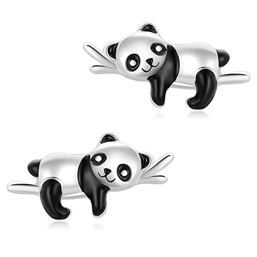 Panda Ohrringe Mädchen Ohrringe 925 Sterling Silber Hypoallergene Ohrringe Panda Geschenke Panda Schmuck Tier Ohrringe für Damen Kinder Tochter Frauen von CHENGHONG