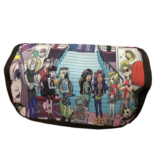 Anime Federmäppchen, Monster Federmäppchen Große Kapazität, Monster Bunte Federmäppchen Karikatur 3Dfedertaschen 2 Fach Doppelter Reißverschluss Segeltuch Schlamperbox Für Kinder Geschenk,Supplies von CHENGLI