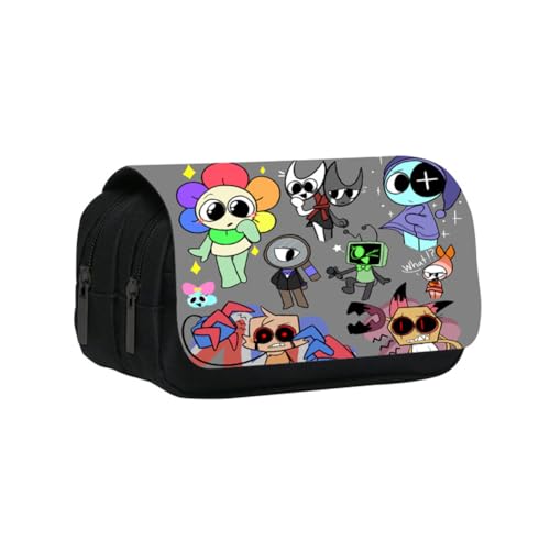 Horror Games Federmäppchen, Dandy's Federmäppchen Große Kapazität, Dandy's Bunte Federmäppchen Karikatur 3Dfedertaschen 2 Fach Doppelter Reißverschluss Segeltuch Schlamperbox Für Kinder Geschenk von CHENGLI