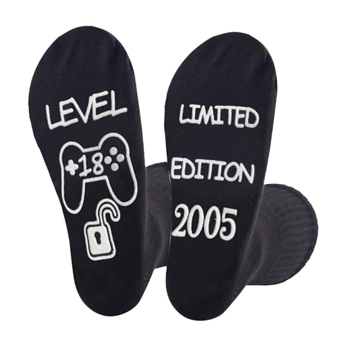 18. Geburtstag Junge,18 Geburtstag Geschenk Socken Männer 39-45,Geschenk zum 18 Geburtstag Junge,Lustige Socken mit Spruch Geburtstag Geschenke für Männer junge Weihnachtssocken,18 Geburtstag von CHENGYOUOUM