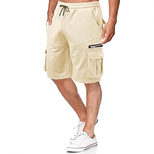 CHENGZI Cargo-Shorts Herren Stretch Bermuda Shorts Hosen Knielang Shorts Herren Chino mit Taschen Shorts Herren Elastisch Kurze Hosen Herren Freizeit Shorts von CHENGZI