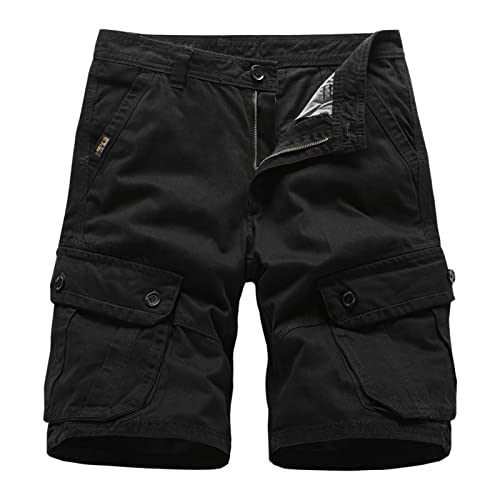 CHENGZI Herren Shorts Stretch Kurze Hose mit Taschen Baumwolle Kurze Denim Stretch Sommer Hose Basic Vintage Destroyed Regular Fit Men Short Pants Freizeithose für Männer Kurze Hosen Herren von CHENGZI