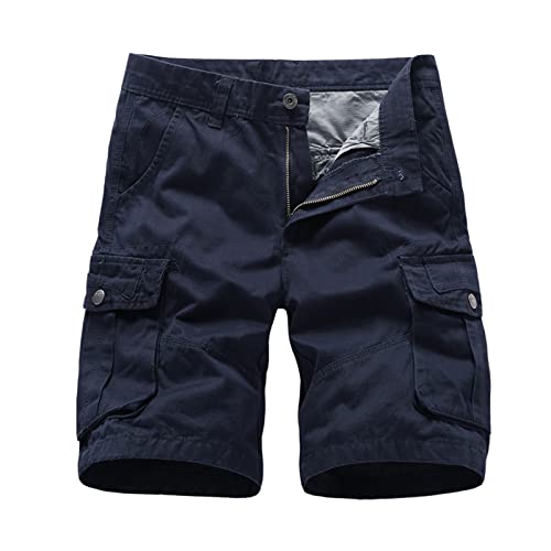 CHENGZI Herren Shorts Stretch Kurze Hose mit Taschen Baumwolle Kurze Denim Stretch Sommer Hose Basic Vintage Destroyed Regular Fit Men Short Pants Freizeithose für Männer von CHENGZI