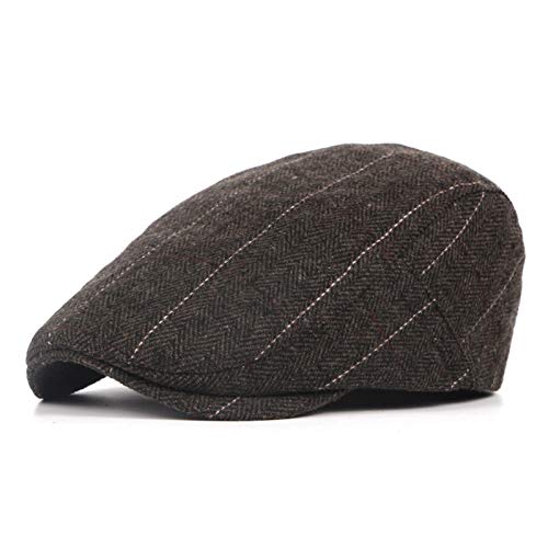 CHENGZI Herren Winter Flat Caps Hüte Schirmmütze Flat Cap Newsboy Hüte, coffee, One size von CHENGZI