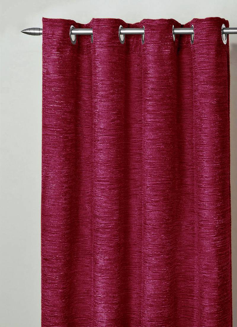 Fensterdekoration aus schwerer Thermo-Chenille-Qualität, mit Ösen, Größe 456 (H245xB135 cm), Rot von CHENILLE