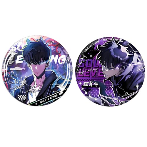 2 Solo Levelings Abzeichen Anime Figuren Jin-Woo Cosplay Tinplate Badge Pins Dekorationen 58MM von CHENJIRA
