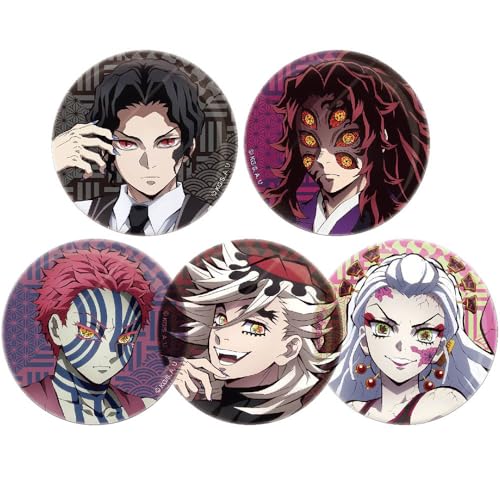 5 Stück Ghost Slayers Abzeichen Anime Figuren Tinplate Badge Pins Dekorationen 58MM von CHENJIRA