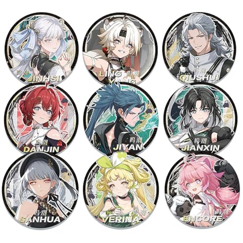 9 Stück Wuther Waves Abzeichen Anime Figuren Tinplate Badge Pins Dekorationen 75MM von CHENJIRA