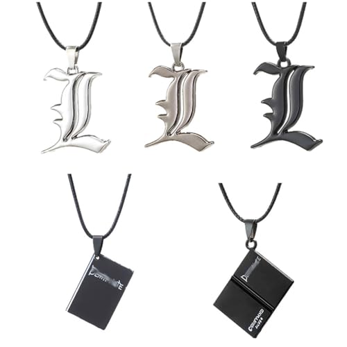 CHENJIRA 5 Dead Notes Halskette Anime Figuren Cosplay Schmuck Dead Notes Logo Metall Kette Farbdruck Anhänger CHENJIRA 5 Dead Notes Halskette Anime Figuren Cosplay Schmuck Dead Notes Logo Metall Kette Farbdruck Anhänger von CHENJIRA