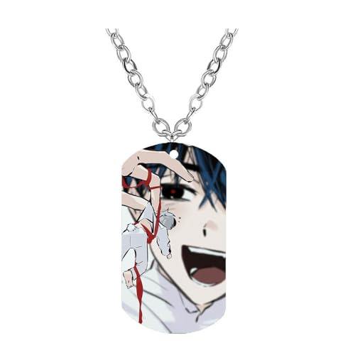CHENJIRA Alien Stages Figure Halskette Anime Figuren Cosplay Schmuck Metall Kette Edelstahl Farbdruck Anhänger (B) von CHENJIRA