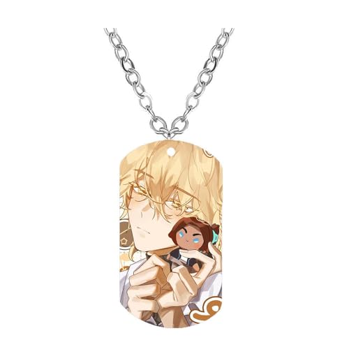 CHENJIRA Alien Stages Figure Halskette Anime Figuren Cosplay Schmuck Metall Kette Edelstahl Farbdruck Anhänger (C) von CHENJIRA